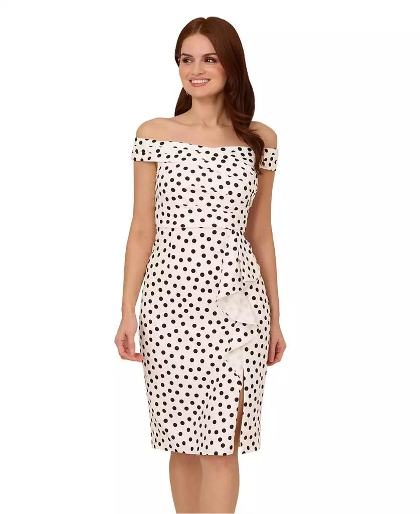 Adrianna Papell Women's Off-The-Shoulder Sheath Dress 3