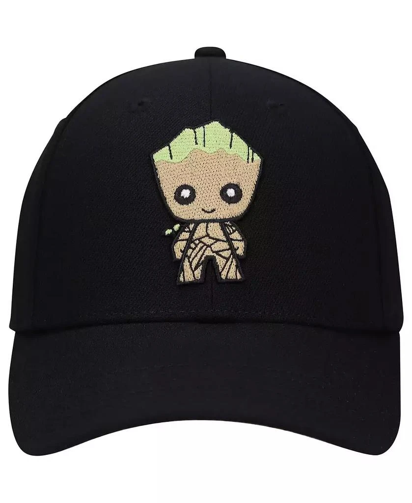 Lids Big Boys and Girls Black Guardians of the Galaxy Groot Chibi Adjustable Hat 2