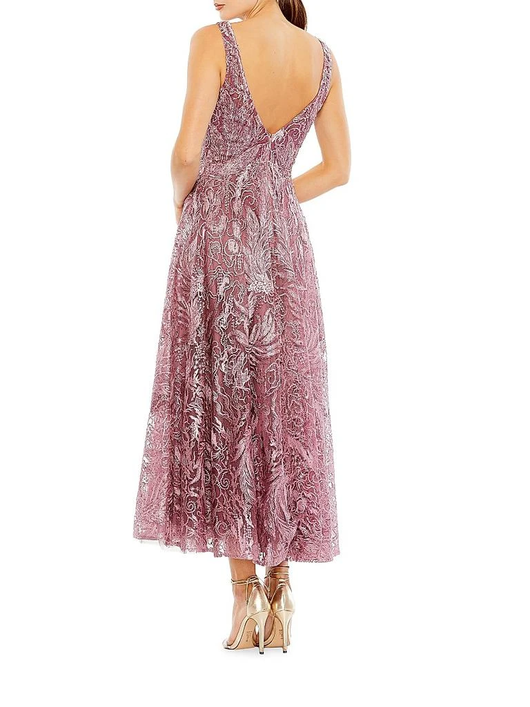Mac Duggal Floral Embellished V-Neck Gown 3