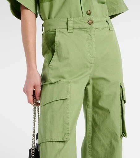 Stella McCartney Mid-rise cotton cargo pants 4