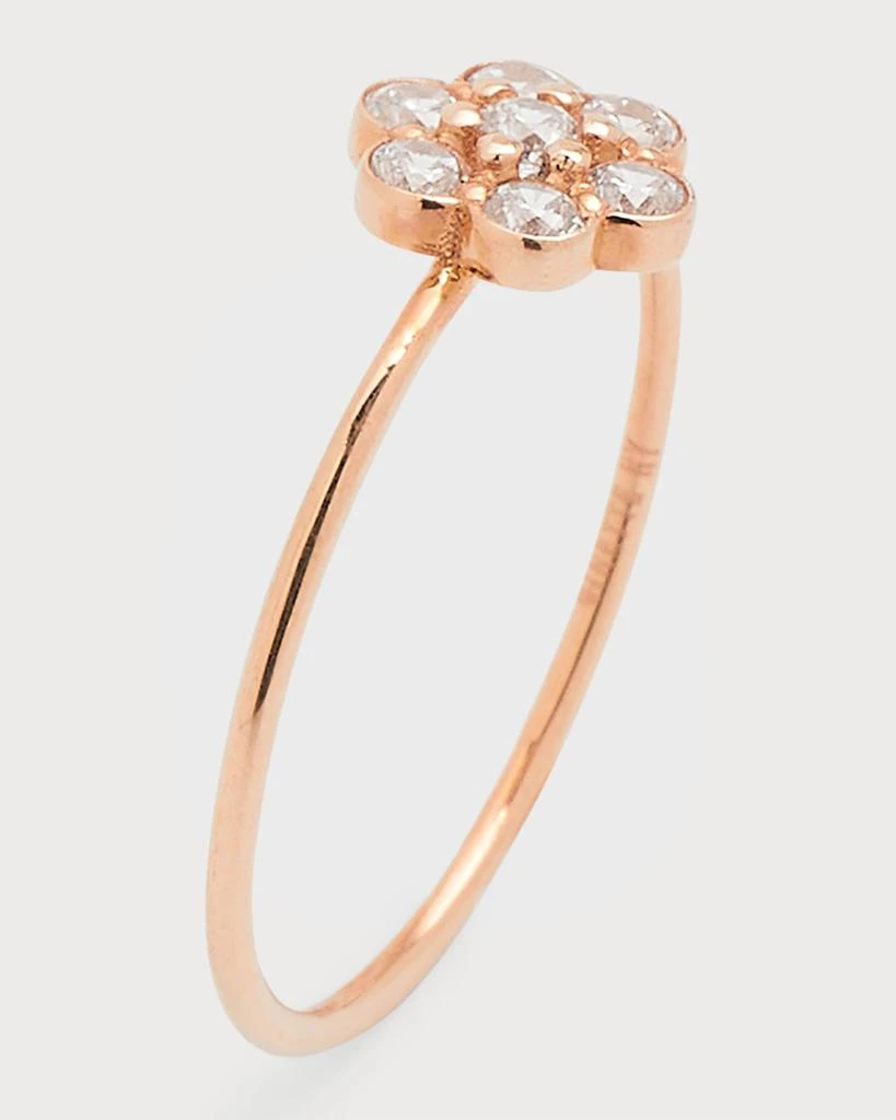 Ginette NY Be Mine Lotus Diamond Ring in 18K Rose Gold 3