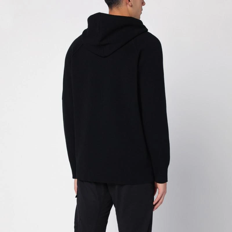 C.P. Company Black wool-blend hoodie 4