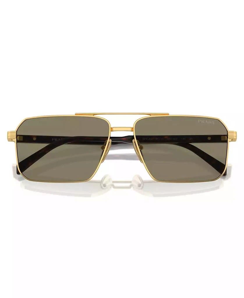 Prada Iconic Plaque Rectangle Men's Sunglasses, PR A57S 4
