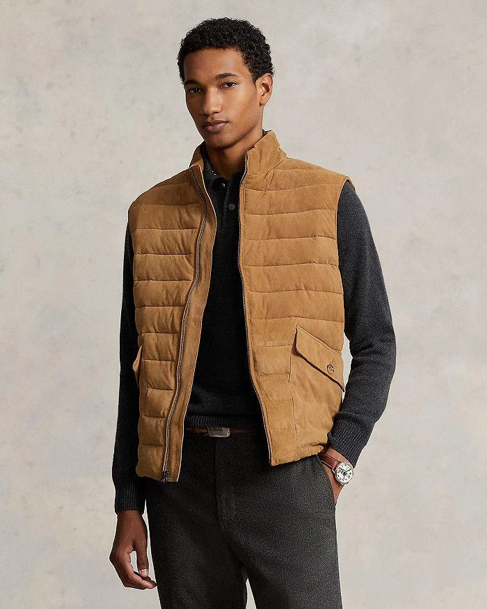 Ralph Lauren Suede Quilted Full Zip Vest 1