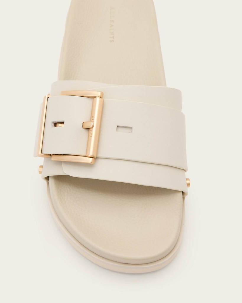 ALL SAINTS Allsaints - Ellie Studded Buckle Leather Sliders