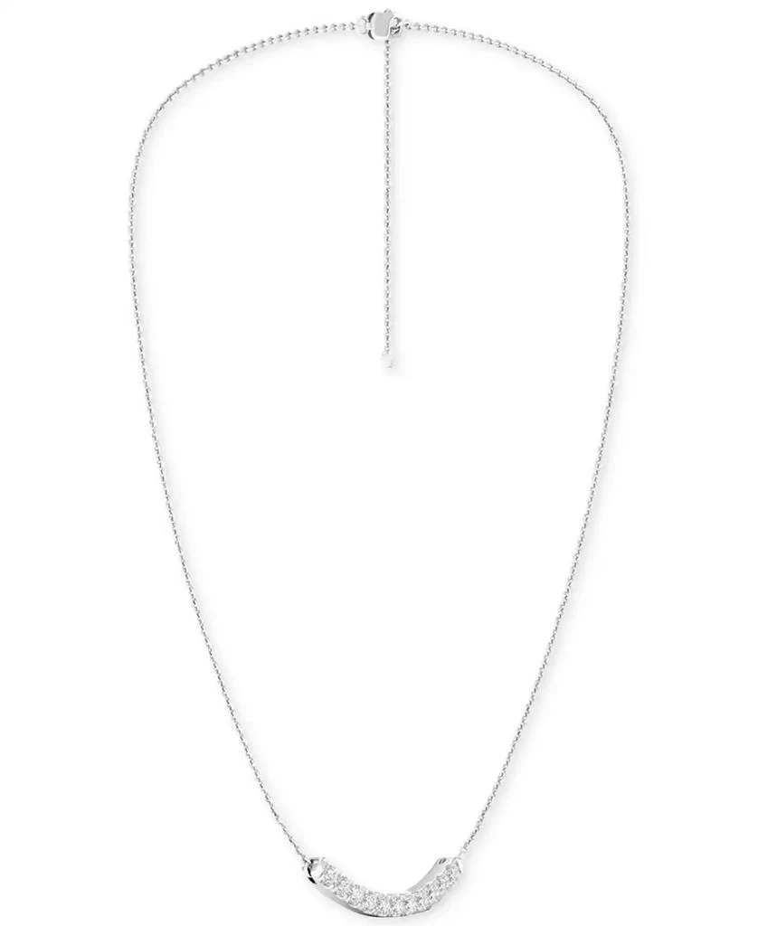Forever Grown Diamonds Lab-Created Diamond Curved Bar 18" Collar Necklace (1/2 ct. t.w.) in Sterling Silver, 16 + 2" extender 2