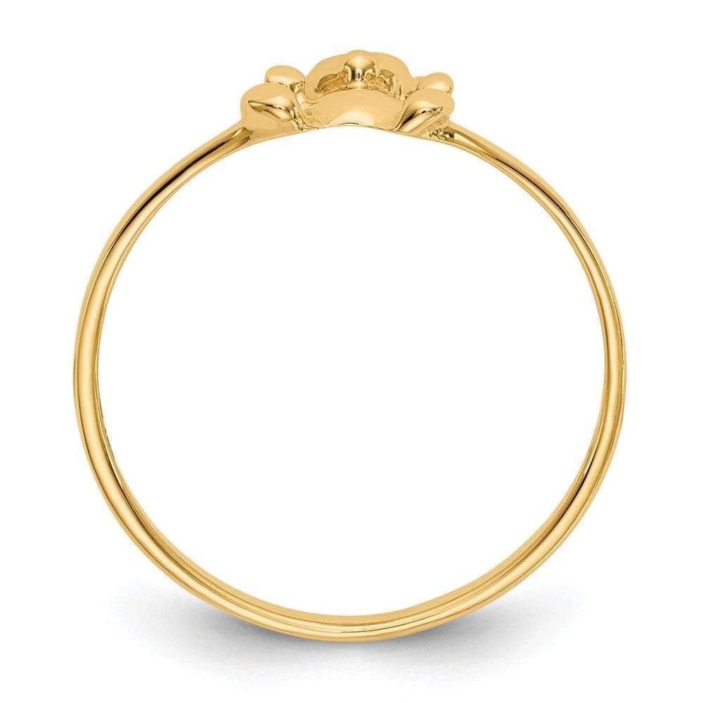Diamond2Deal 14k Yellow Gold Polished Teddy Bear Ring 2