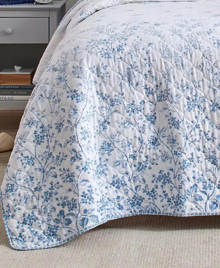 Laura Ashley Flora Cotton Reversible 2 Piece Quilt Set 7