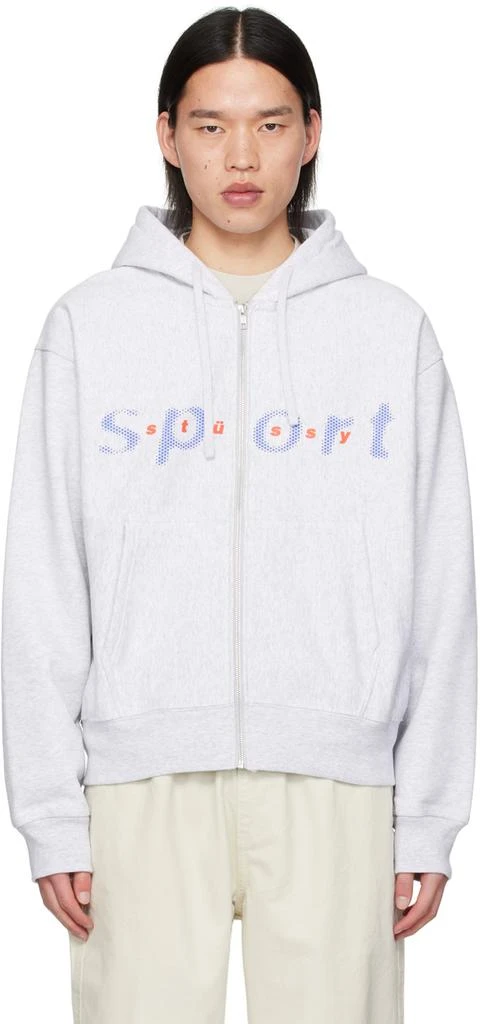 Stüssy Gray Dot Sport Hoodie