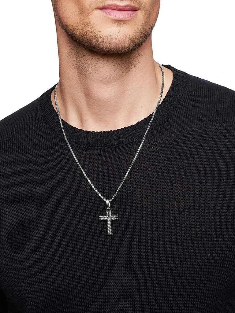 David Yurman Chevron Cross Pendant in Sterling Silver 3
