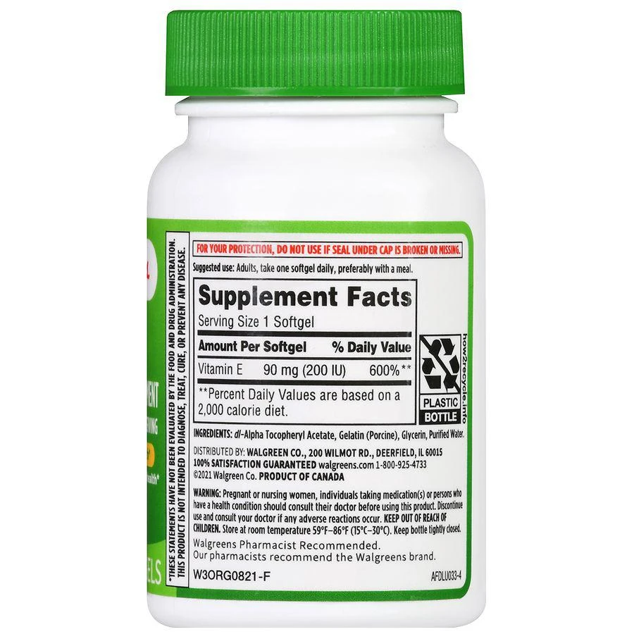 Walgreens Vitamin E 90 mg Softgels (100 days) 3