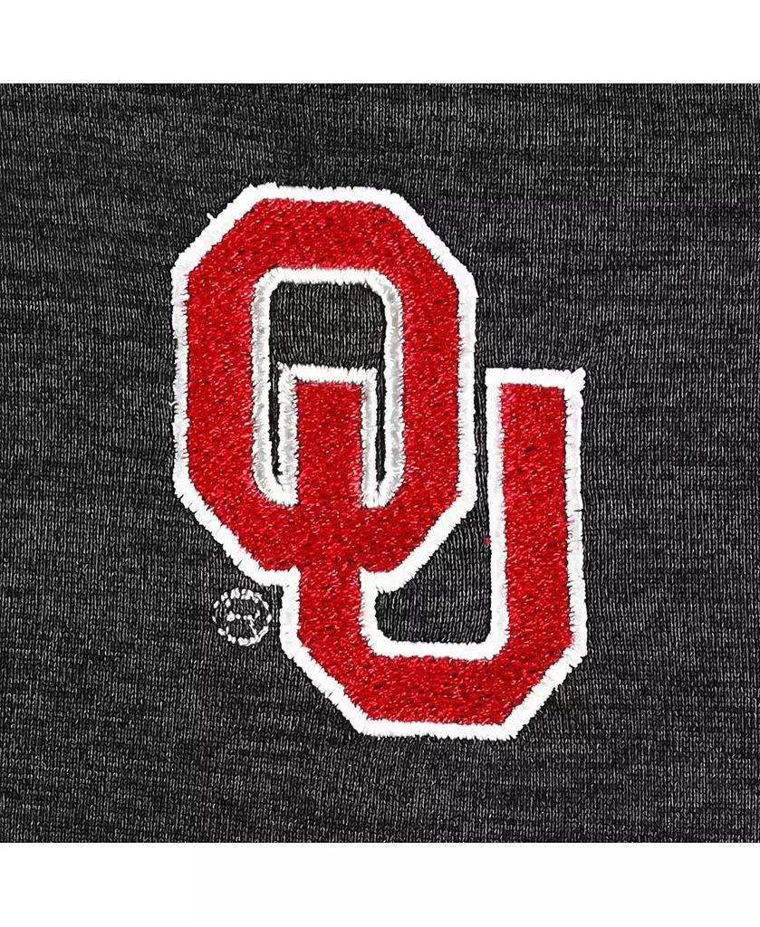 CHAMPION Women's Heathered Black Oklahoma Sooners Core Raglan Quarter-Zip Jacket 2