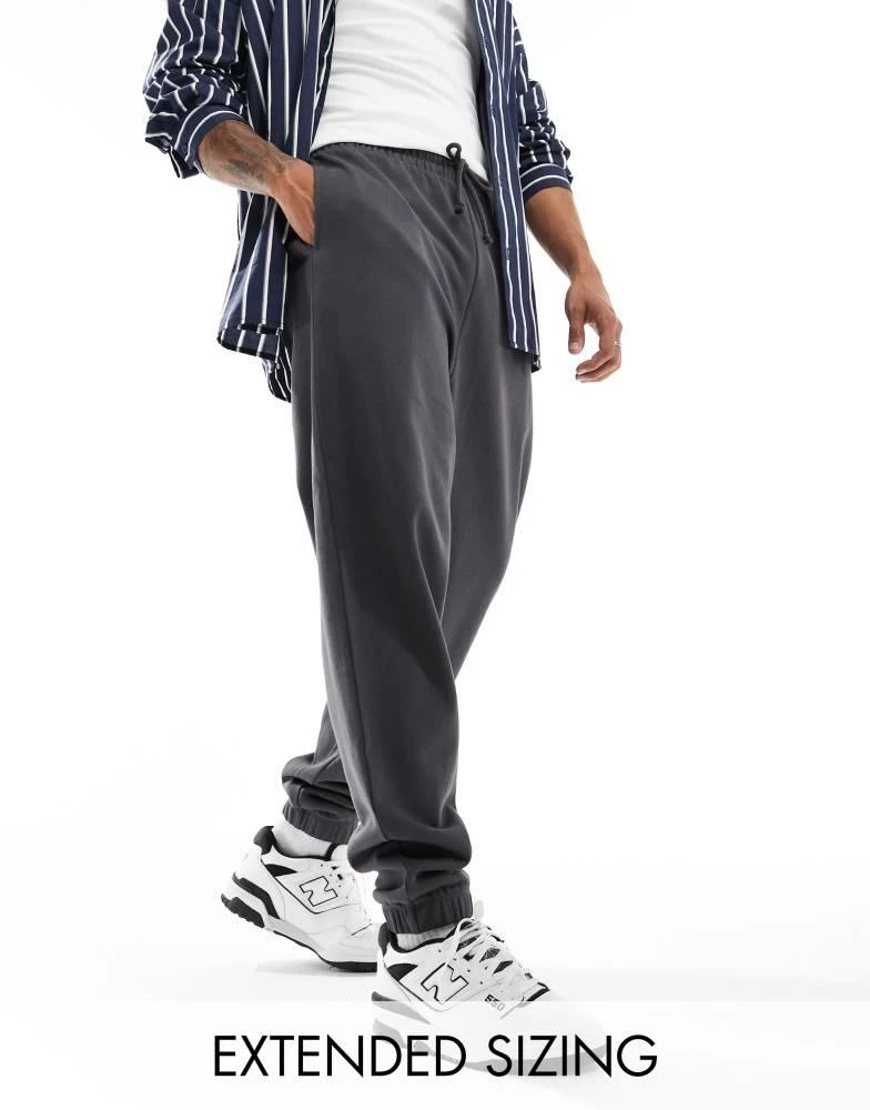 ASOS ASOS DESIGN essential oversized joggers in charcoal 1