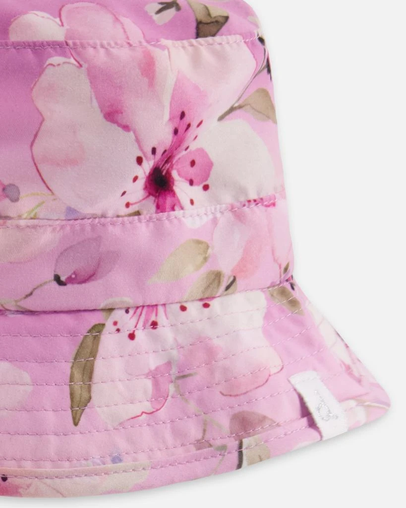 Deux par Deux Beach Hat Purple Flower Print 4