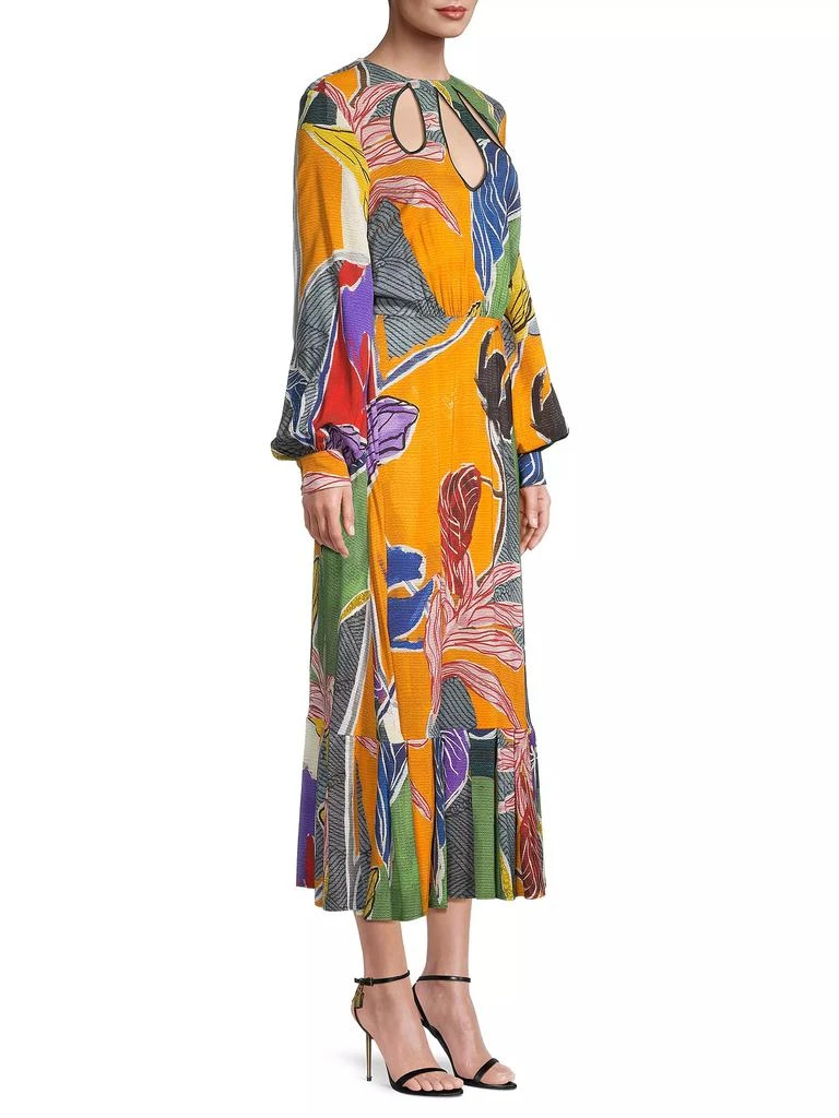 STELLA JEAN Floral Cut-Out Maxi Dress 4