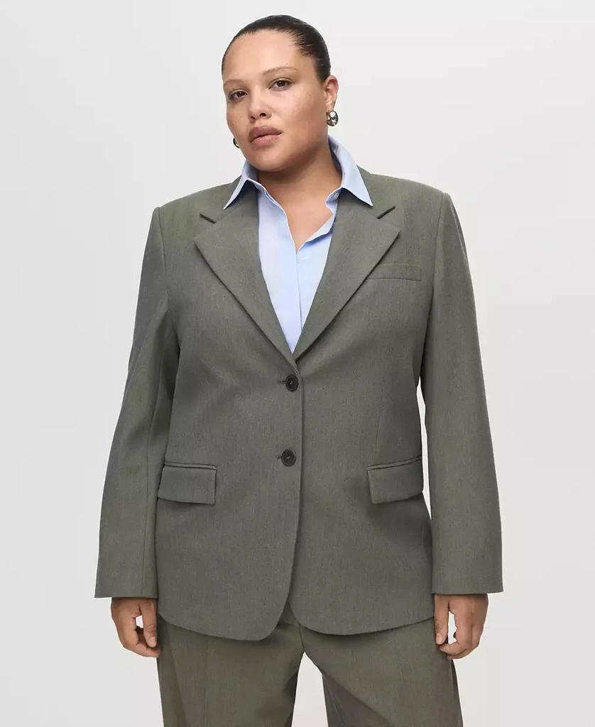 Mango Women's Flap Pockets Suit Blazer 6