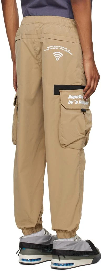 AAPE by A Bathing Ape Beige Moonface Patch Cargo Pants 3