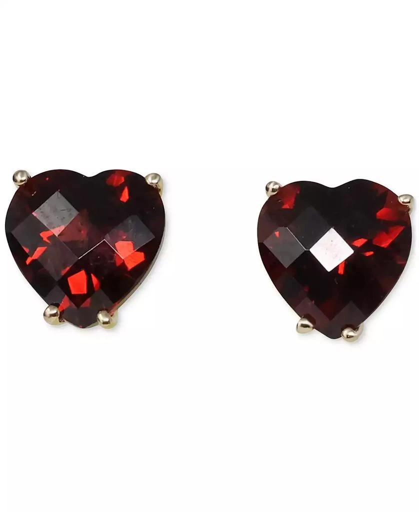 Macy's Heart-Shaped Garnet Stud Earrings (1-1/16 ct. t.w.) in 14k Yellow Gold 2