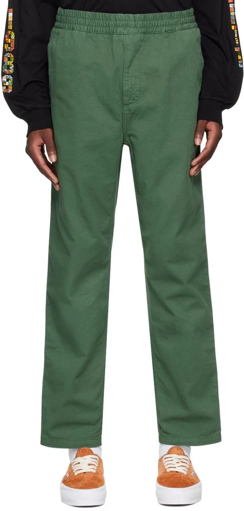 Carhartt WIP Green Flint Trousers 1