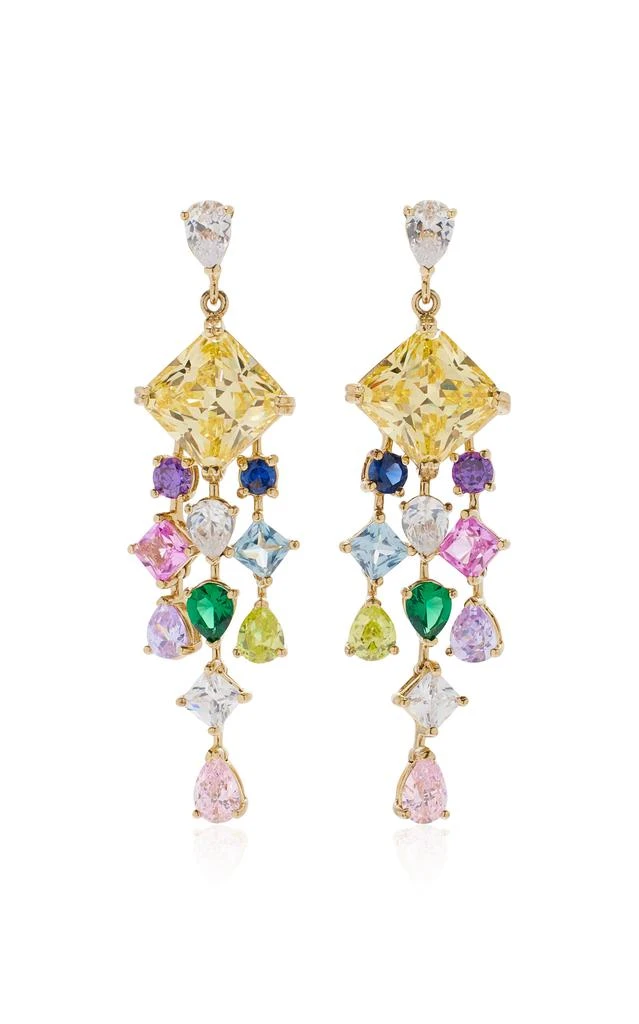 Anabela Chan Anabela Chan - Rainbow Asscher 18K Gold; Rhodium Vermeil Multi-Gem Earrings - Multi - OS - Moda Operandi - Gifts For Her 1