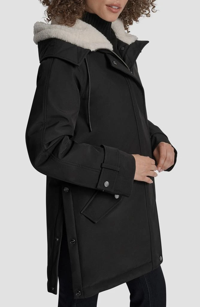 DKNY Faux Fur Lined Hooded Softshell Parka 7