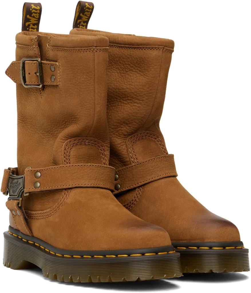 Dr. Martens Tan Anistone Hi Leather Biker Boots 4