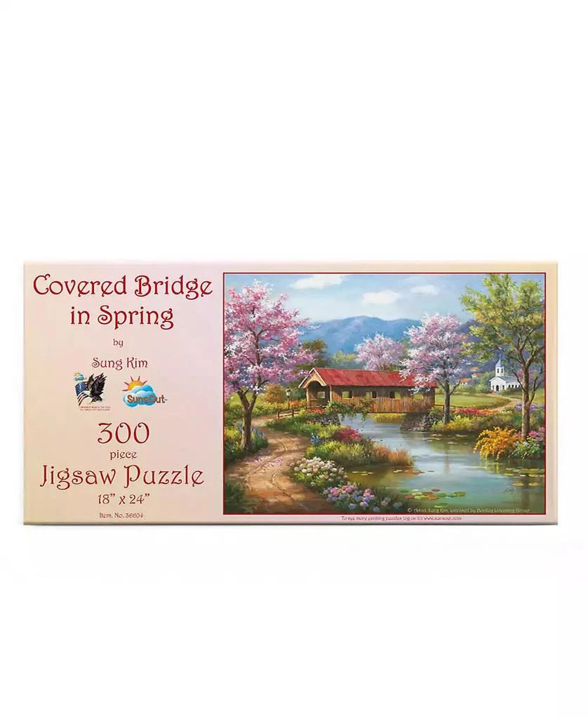 SunsOut Covered Bridge in Spring 300 piece Jigsaw Puzzle for Adults ...