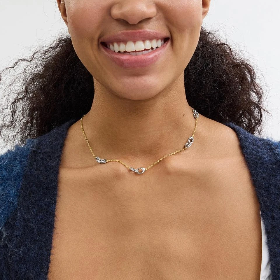 Coach Coach Signature Pavé C Strand Gold-Toned Necklace 2