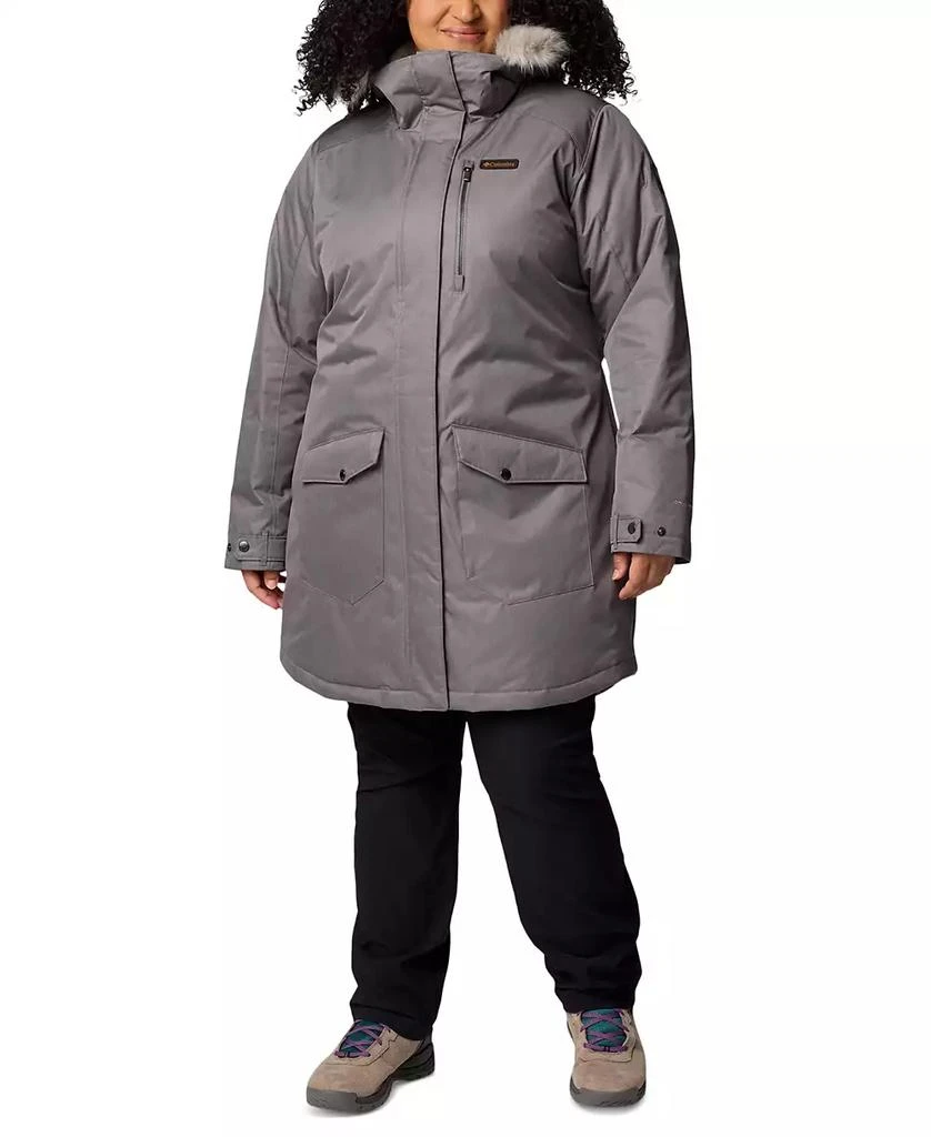Columbia Plus Size Suttle Mountain™ Hooded Faux-Fur-Trim Long Insulated Coat 7