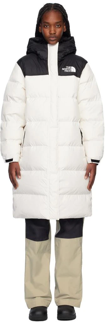 The North Face White & Black Nuptse Down Coat 1