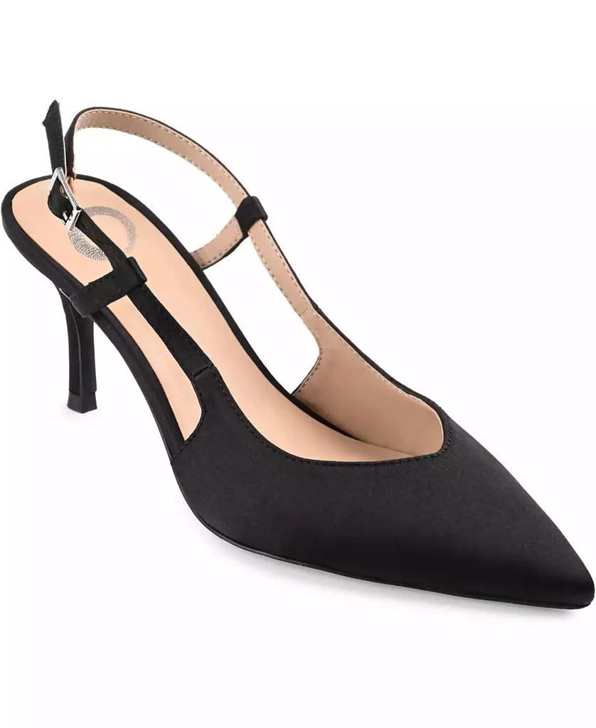 Journee Collection Women's Knightly Satin Slingback Pumps 7