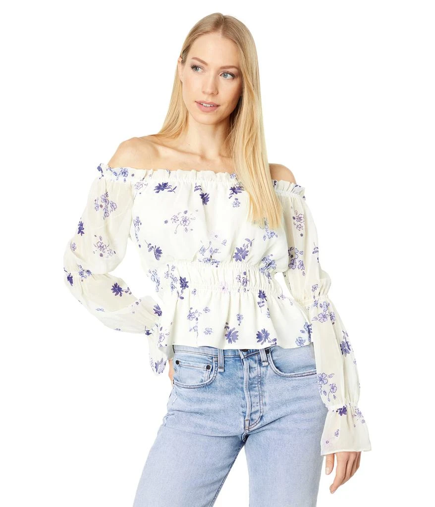 Wayf Portola Off Shoulder Long Sleeve Top 1