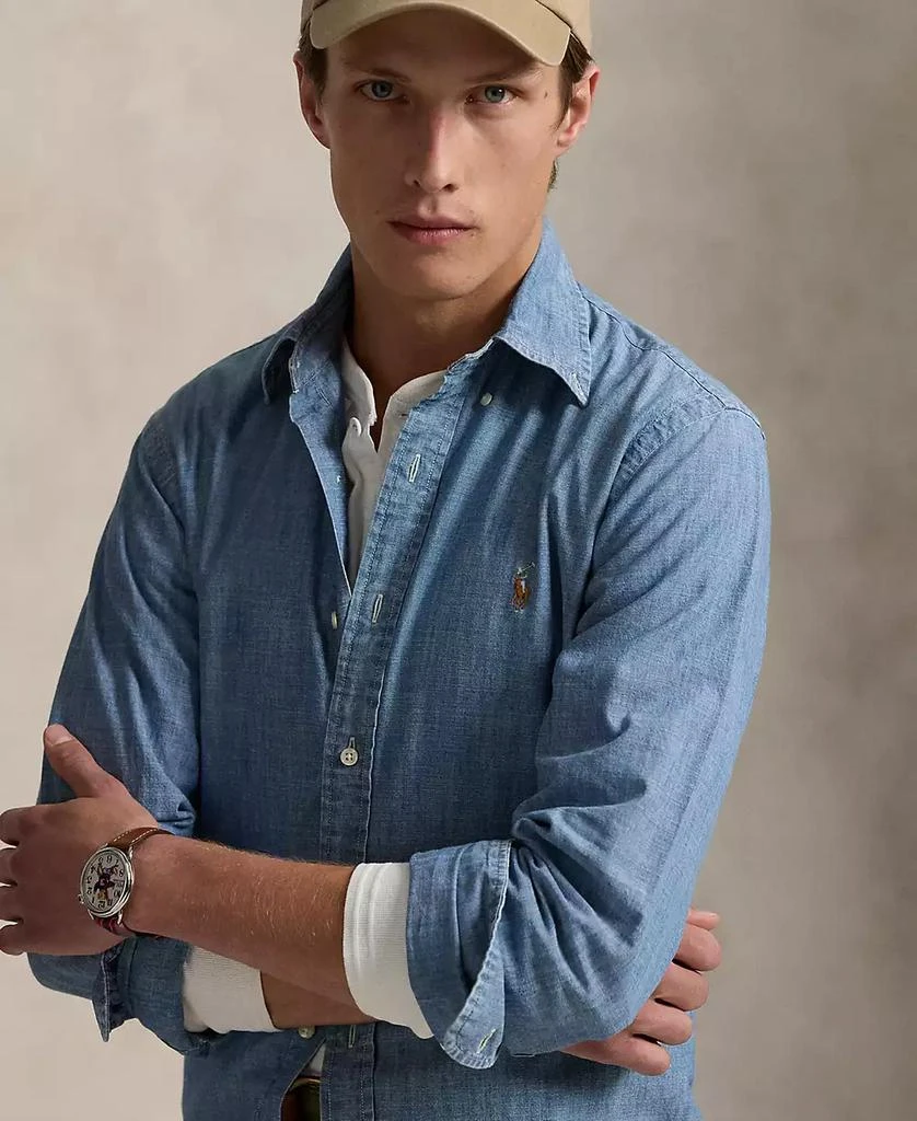 Ralph Lauren Men's Classic-Fit Indigo Chambray Shirt 3