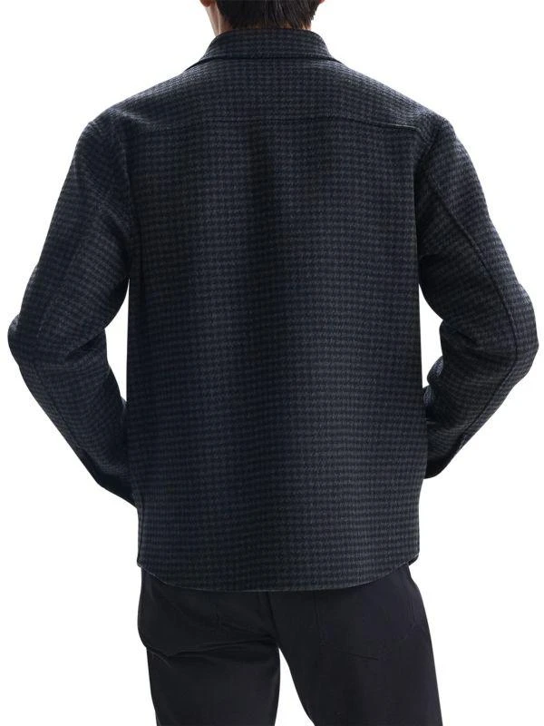 Theory Houndstooth Wool-Cashmere Shirt Jacket 3