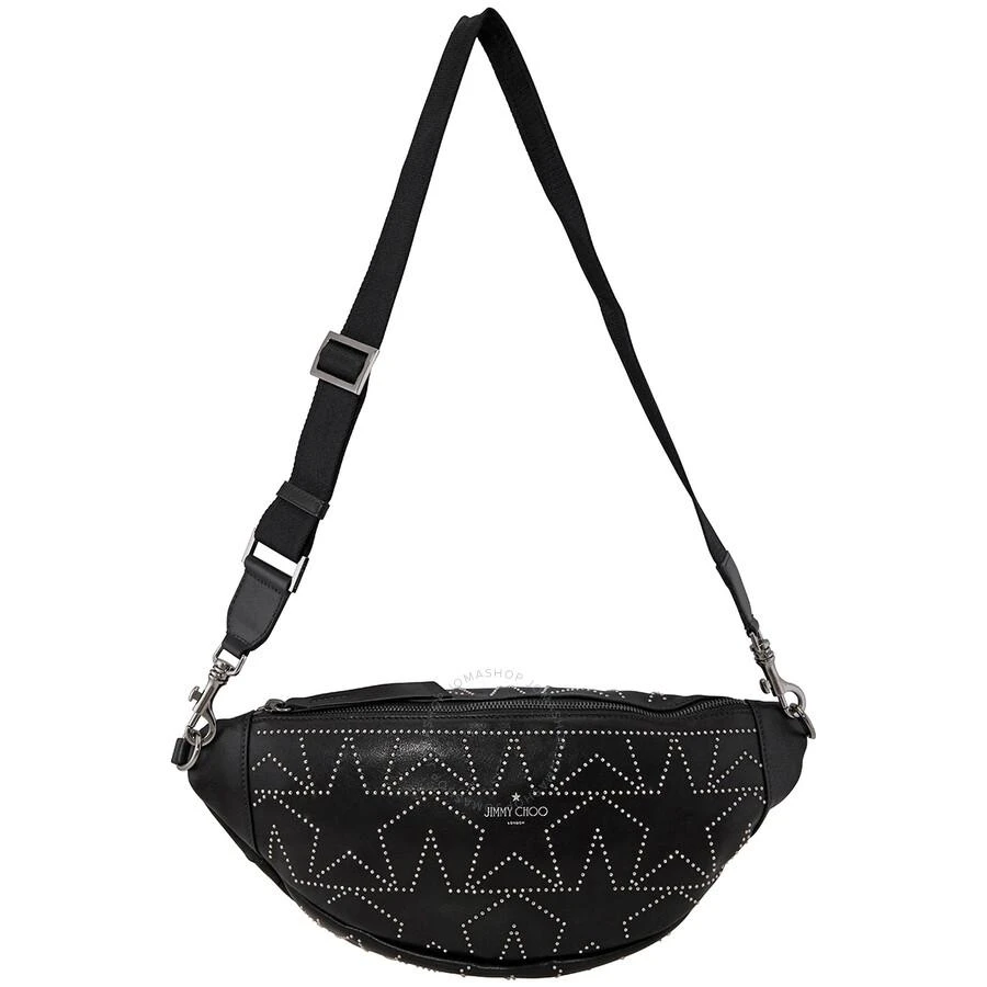 Jimmy Choo Men's Kirt Star Studded Belt Bag in Black/Silver 1