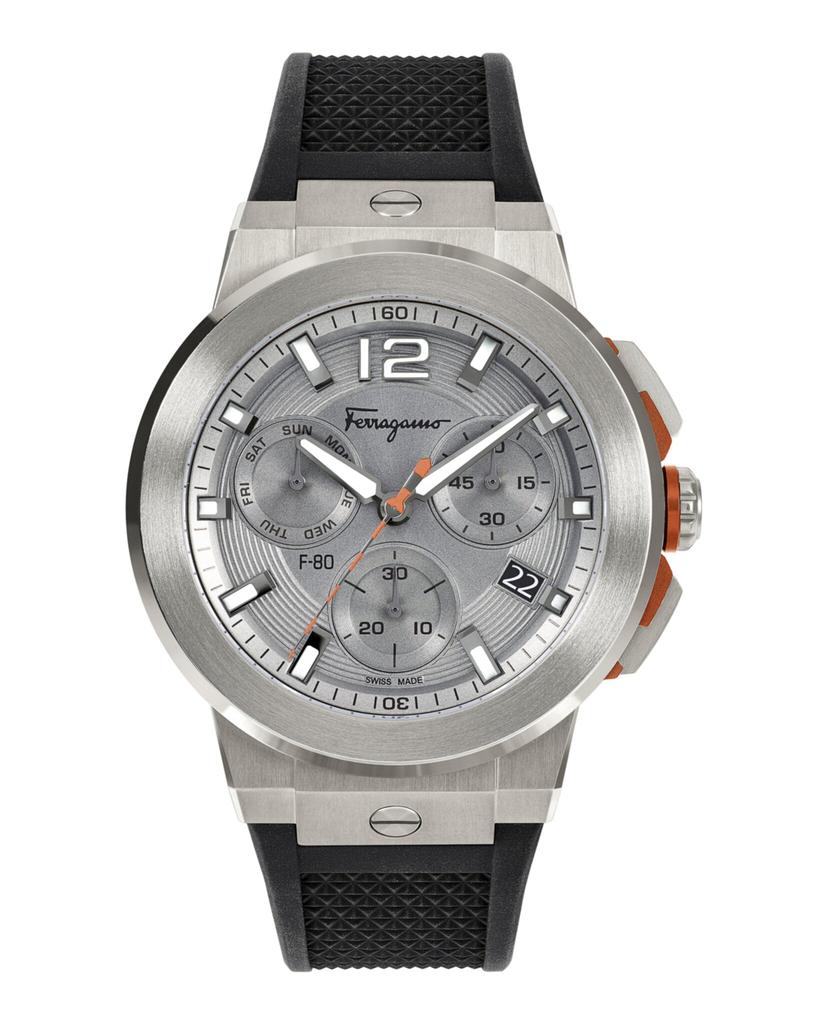 Salvatore Ferragamo F-80 Titanium Tech Silicone Watch
