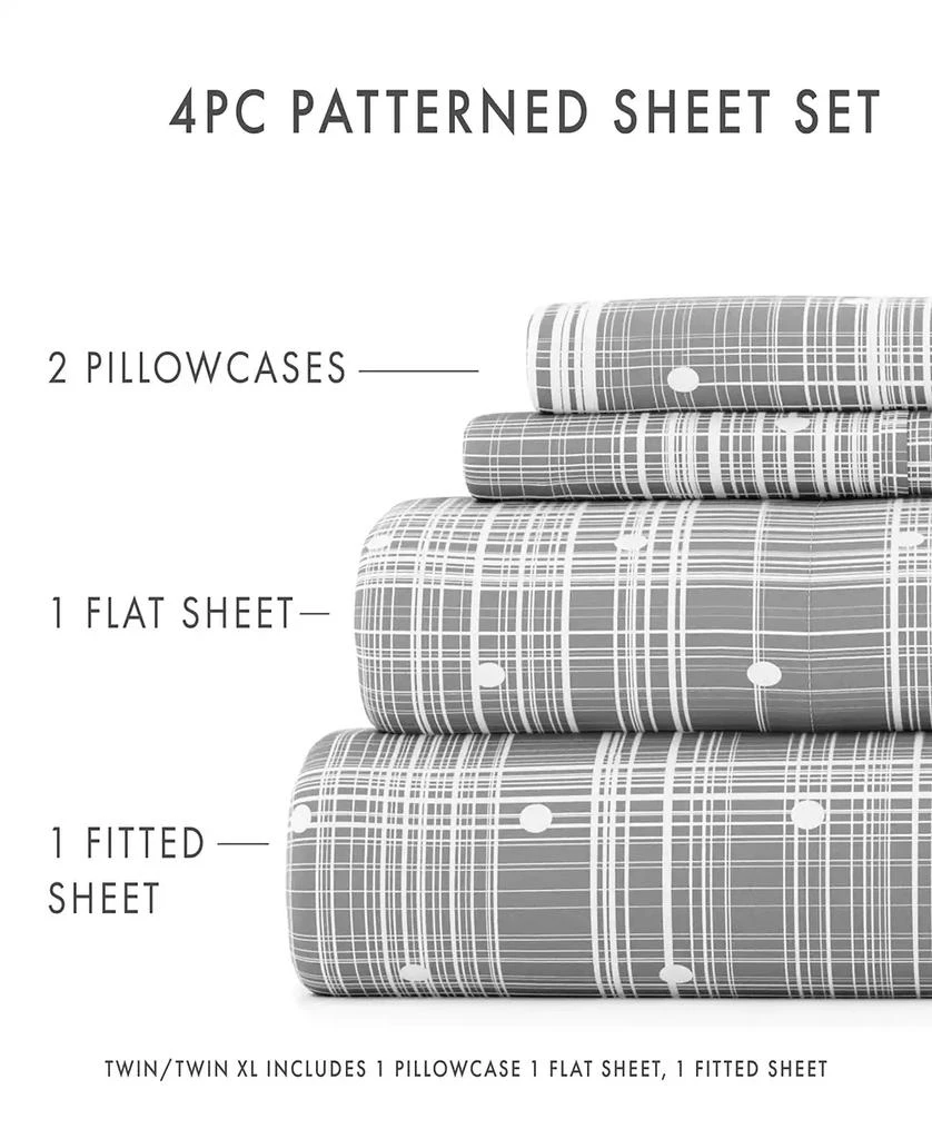 IENJOY HOME The Timeless Classics Premium Ultra Soft Pattern 4-Pc. Sheet Set, California King 5