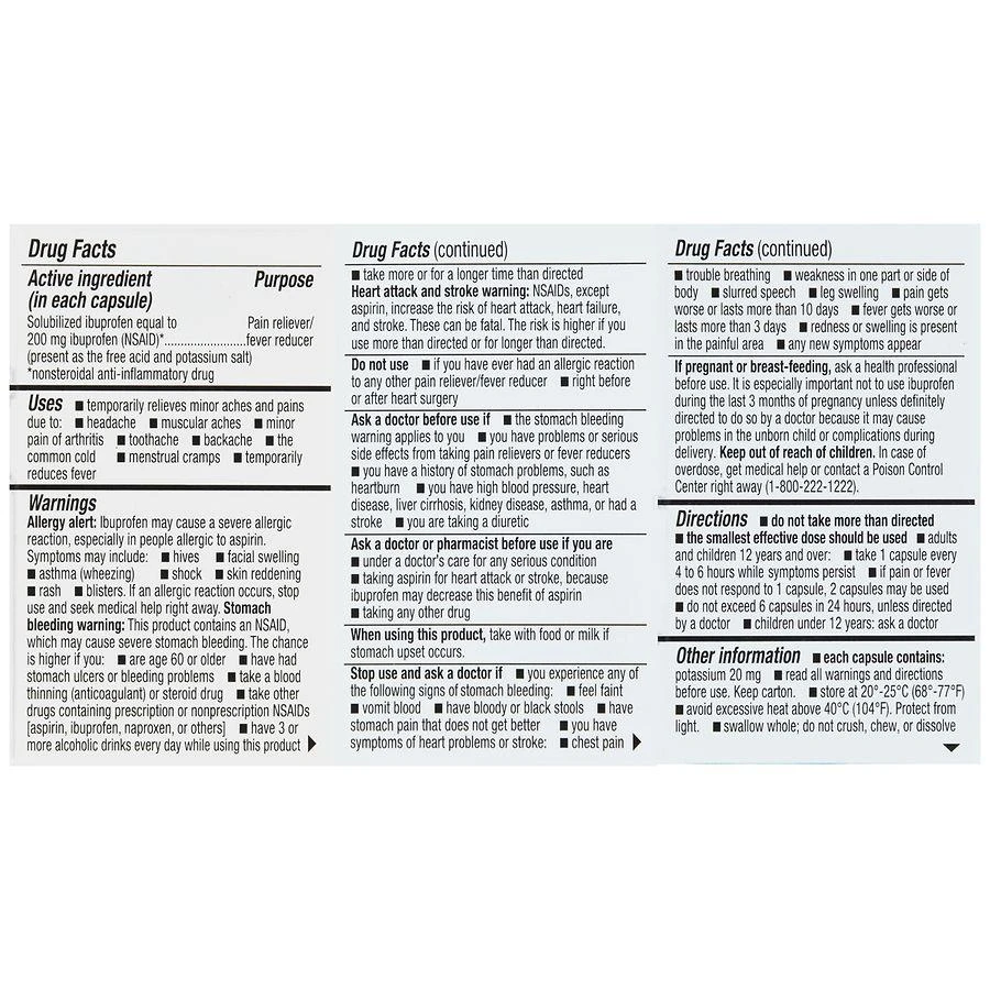 Walgreens Ibuprofen Mini Softgels 3