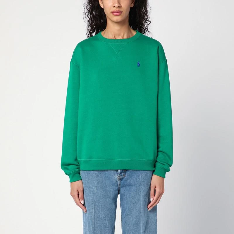 Ralph Lauren Green crew-neck sweatshirt with logo 1