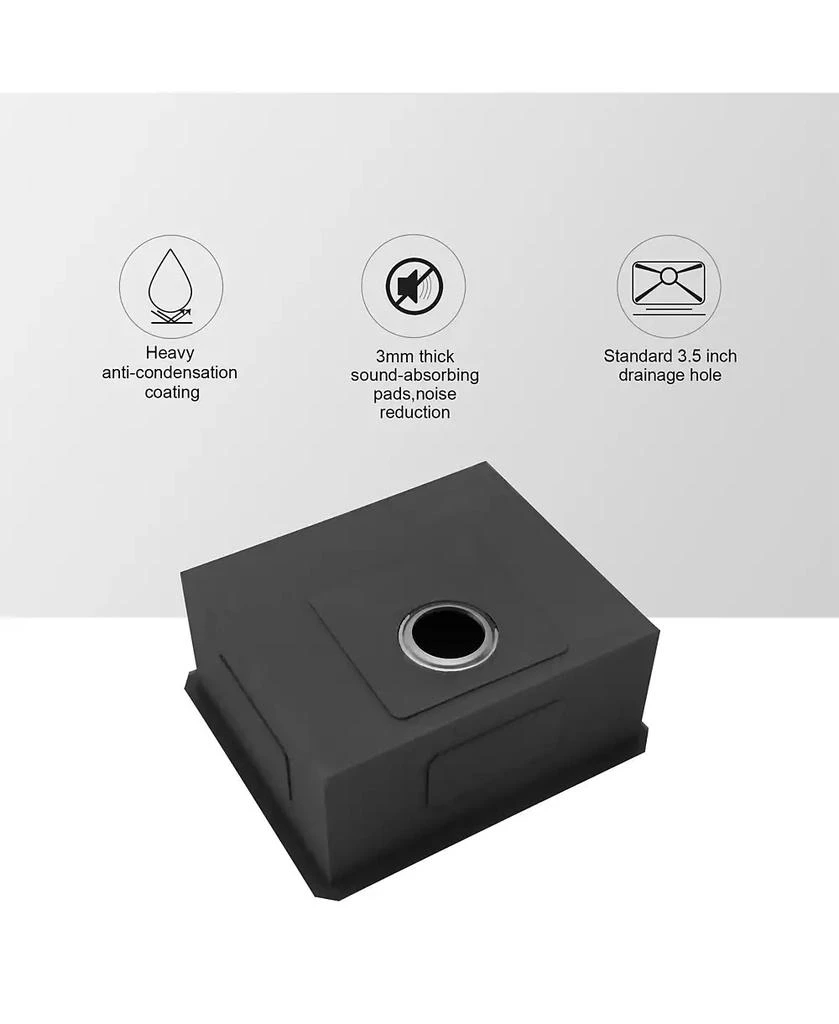 Flynama 21x18x9inch Undermount Kitchen Sink 16 Gauge Stainless Steel Deep Single Bowl with Grid 6