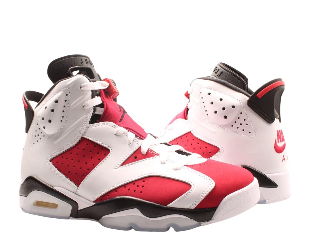 Jordan Nike Air  6 Retro White/Carmine-Black Men's Basketball Shoes CT8529-106