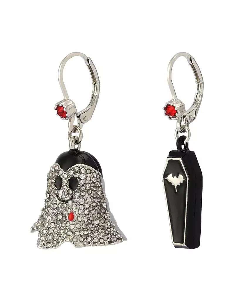 Betsey Johnson Faux Stone Halloween Vampire Coffin Mismatch Earrings 2
