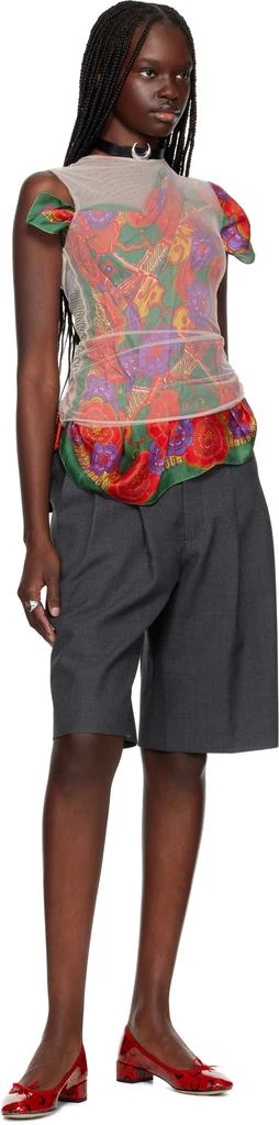 MARINE SERRE Silver Regenerated Brass Moon Ring 3