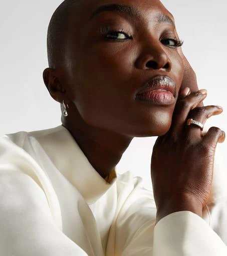 MATEO 14kt gold (585/1000) earrings with topaz and diamonds 3