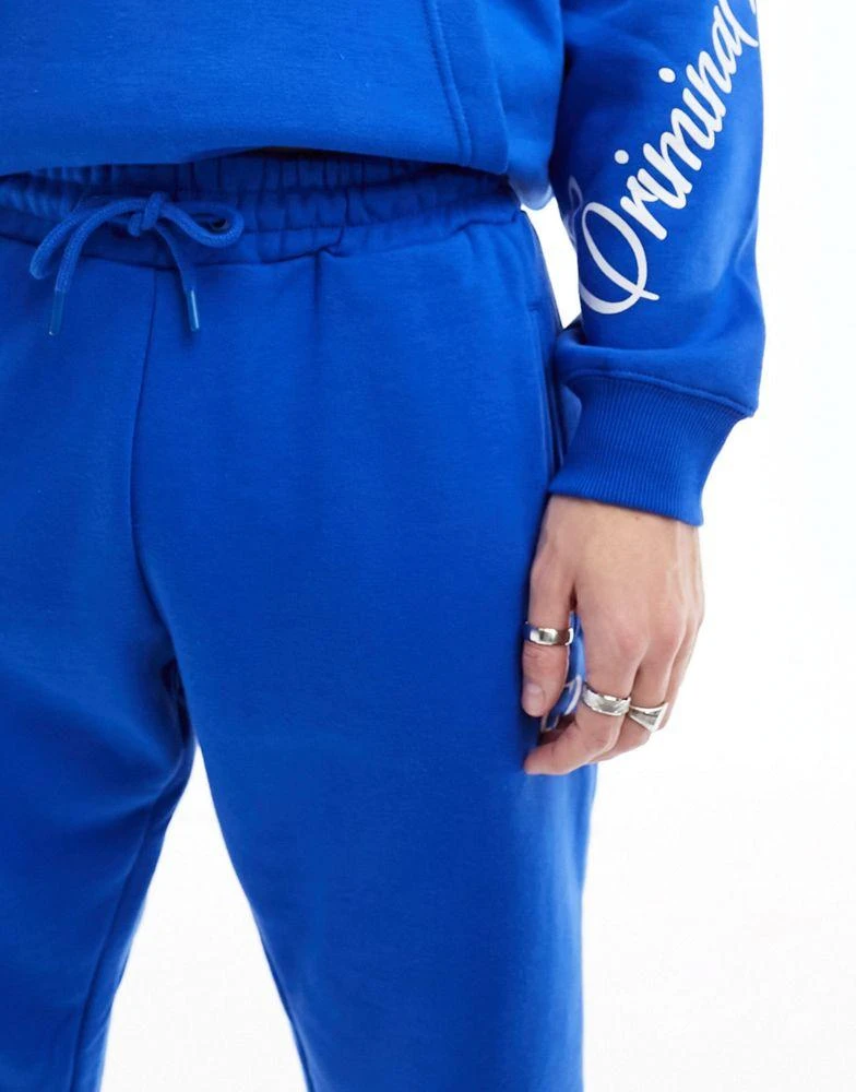 Criminal Damage Criminal Damage jogger with cd logo in cobalt blue 5