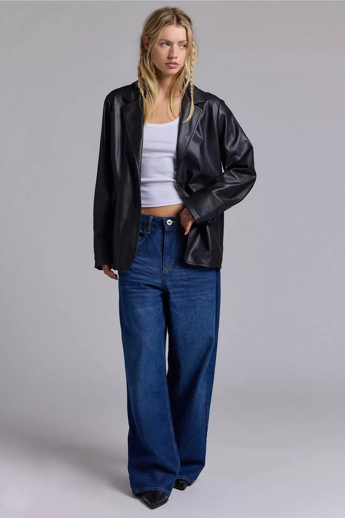 Silence + Noise Silence + Noise Lexi Oversized Faux Leather Blazer 5
