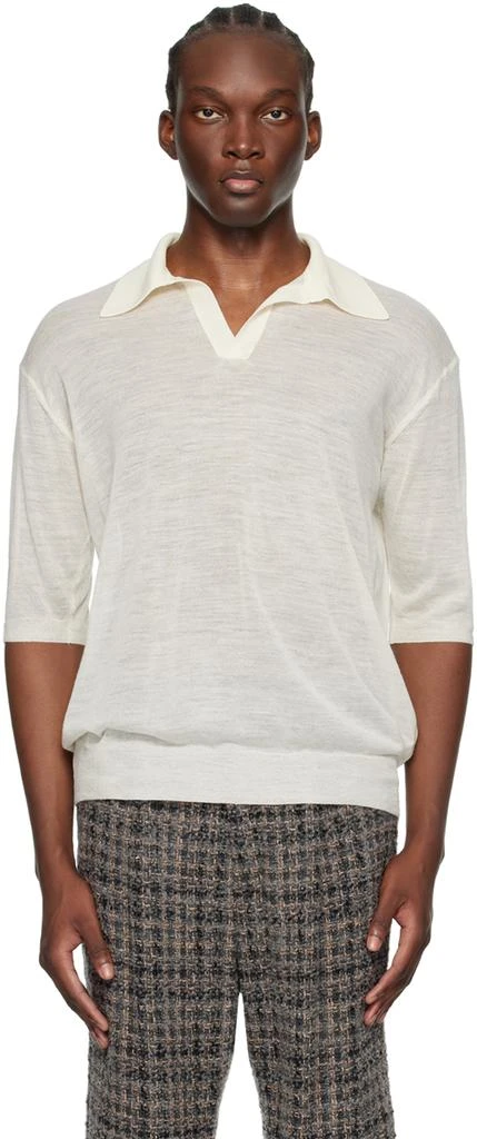 AURALEE Off-White Skipper Polo 1