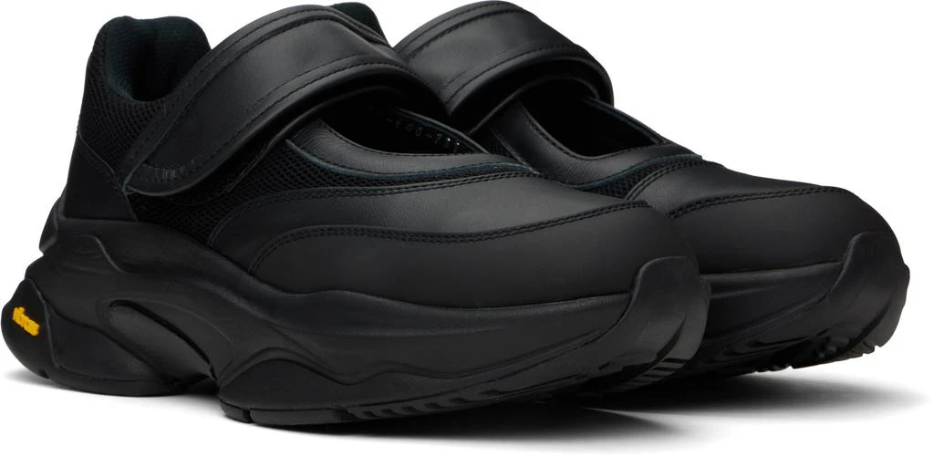 YOHJI YAMAMOTO Black Cow Leather Sneakers 4