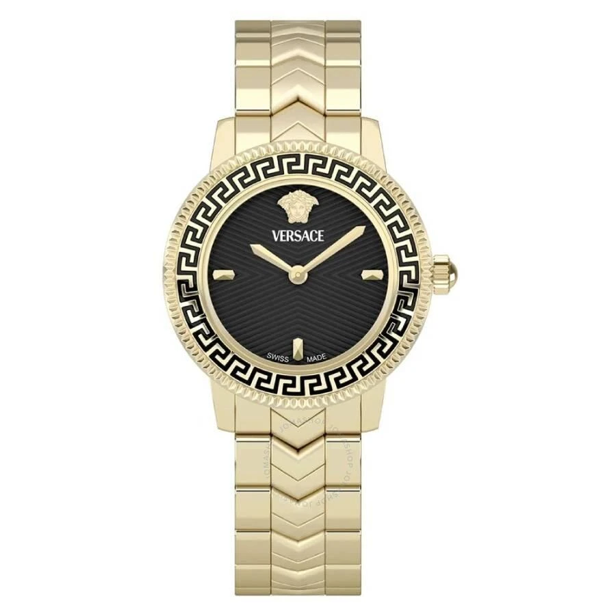 Versace V-Icon Quartz Black Dial Ladies Watch VEUCA0824 1