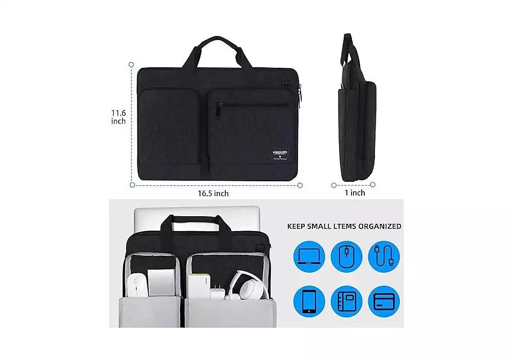 Acer 17 In Laptop Shoulder Bag Shockproof Computer Messenger Bag with Strap Laptop Briefcase Bag for Travel Work College 3